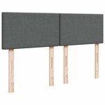 vidaXL Sommier à lattes de lit avec matelas Gris foncé 160x200cm Tissu