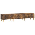 vidaXL Meuble TV 147 x 34 5 x 30 cm Chêne fumé Bois d'ingénierie