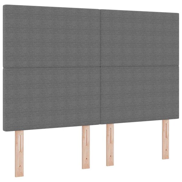 vidaXL Tête de lit Gris clair 144 cm Tissu en velours côtelé
