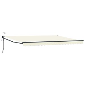 vidaXL Auvent rétractable électrique Crème 5 x 3 m
