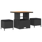 vidaXL Ensemble de canapé de jardin 8 Pièces Noir polyrotin