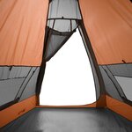 vidaXL Tente de camping tipi 7 personnes orange imperméable