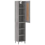 vidaXL Buffet haut Sonoma gris 34 5x34x180 cm Bois d'ingénierie