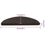 vidaXL Tapis d'escalier auto-adhésifs 30 Pièces anthracite 56x17x3 cm
