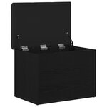 Banc de rangement vidaXL en chêne noir 60x40x45 cm en bois d'ingénierie