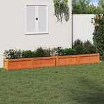 vidaXL Jardinières 2 Pièces cire marron bois de pin massif