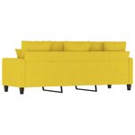 vidaXL Canapé à 3 places Jaune clair 180 cm Tissu