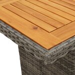 vidaXL Ensemble à manger de jardin 9 Pièces coussins gris résine tressée