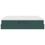 vidaXL Lit avec rangement et matelas Vert foncé 160 x 200 cm Velours