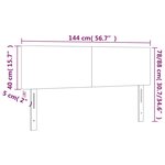 vidaXL Tête de lit à LED Noir 144x5x78/88 cm Tissu