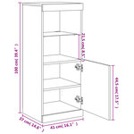vidaXL Buffet avec lumières LED blanc 41x37x100 cm