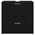 vidaXL Meuble sous évier Chêne Noir 59x37x59 cm