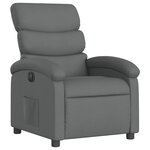vidaXL Fauteuil inclinable électrique Gris foncé Tissu