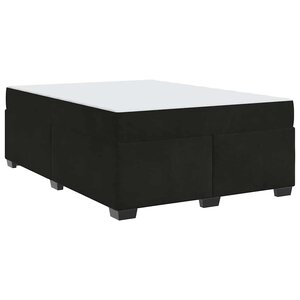 vidaXL Cadre de lit avec matelas Noir 140 x 200 cm Velours