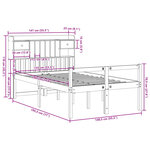vidaXL Lit bibliothèque sans matelas 135x190 cm bois de pin massif