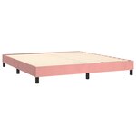 vidaXL Sommier à lattes de lit avec matelas LED Rose 180x200cm Velours