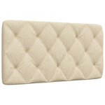 vidaXL Coussin de tête de lit crème 100 cm tissu