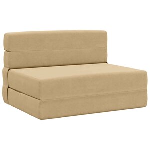 vidaXL Canapé-lit pliable Vert Gris 70 x 72 x 60 cm Tissu