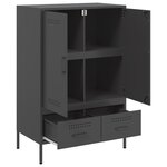 vidaXL Buffet haut noir 68x39x101 5 cm acier