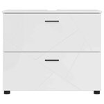 vidaXL Cabinet de salle de bain Blanc brillant 76 5 x 35 x 64 cm