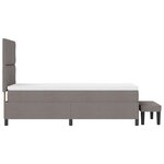 vidaXL Lit à ressorts avec matelas Taupe 100 x 200 cm tissu