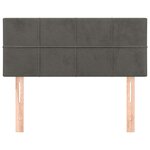 vidaXL Tête de lit Gris foncé 100x5x78/88 cm Velours
