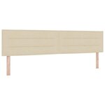 vidaXL Lit à ressorts avec matelas Crème 200 x 200 cm tissu