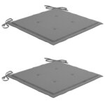 vidaXL Chaises pliables d'extérieur lot de 2 et coussins Bois d'acacia