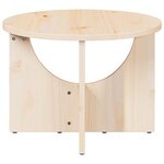 vidaXL Table basse Naturel 50 x 50 x 35 cm Bois massif en pin