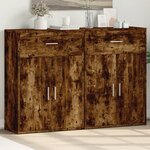 vidaXL Buffets 2 Pièces chêne fumé 60x30x84 cm bois d'ingénierie