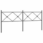 vidaXL Tête de lit métal noir 200 cm