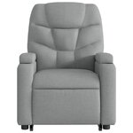 vidaXL Fauteuil de massage inclinable Gris clair Tissu
