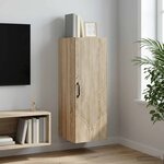 vidaXL Armoire Murale 33 x 34 5 x 90 cm Bois d'ingénierie Chêne Sonoma