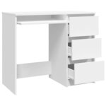 vidaXL Bureau Blanc 90x45x76 cm Bois d’ingénierie