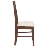 vidaXL Chaises à manger coussins 2 Pièces marron bois massif caoutchouc