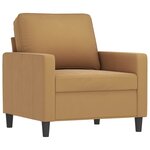vidaXL Ensemble de canapés 3 Pièces avec coussins Marron Velours