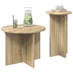vidaXL Ensemble de tables d'appoint avec stockage 2 Pièces Chêne Sonoma