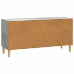 vidaXL Meuble TV 102 x 34 5 x 50 cm Gris béton Bois d'ingénierie