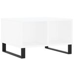 vidaXL Table basse Blanc 60x50x36 5 cm Bois d'ingénierie