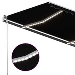 vidaXL Auvent manuel rétractable avec LED 400x300 cm Anthracite