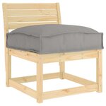 vidaXL Coussin Pallet pour siège Gris 50x50x12 cm en tissu Oxford
