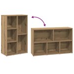 vidaXL Bibliothèque chêne artisanal 50x25x80 cm bois d'ingénierie