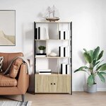 vidaXL Étagère Chêne sonoma 80 x 30 x 155.5 cm Bois d'ingénierie