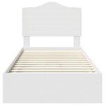 vidaXL Lit de Rangement Blanc 75 x 190 cm Bois d'ingénierie