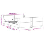 vidaXL Cadre de lit sans matelas blanc 140x190 cm bois de pin massif
