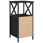 vidaXL Cabinet de chevet 2 Pièces Chêne noir 34 x 35 5 x 70 cm