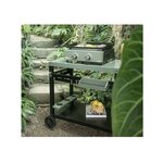 Plancha gaz 2 brûleurs 45 5 x 35 5 cm - Plaque de cuisson acier émaillé 4/6 personnes