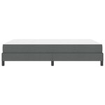 vidaXL Lit à ressorts avec matelas Gris foncé 140 x 190 cm tissu