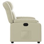 vidaXL Fauteuil inclinable Crème Similicuir
