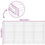 vidaXL Tapis de bain Uni Marron 100 x 53 cm bois